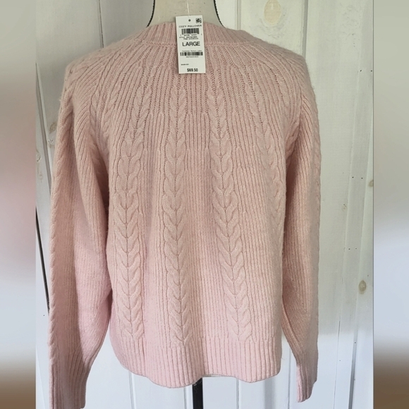Pink Imitation-Pearl Embellished Crewneck Sweater - Picture 4 of 11